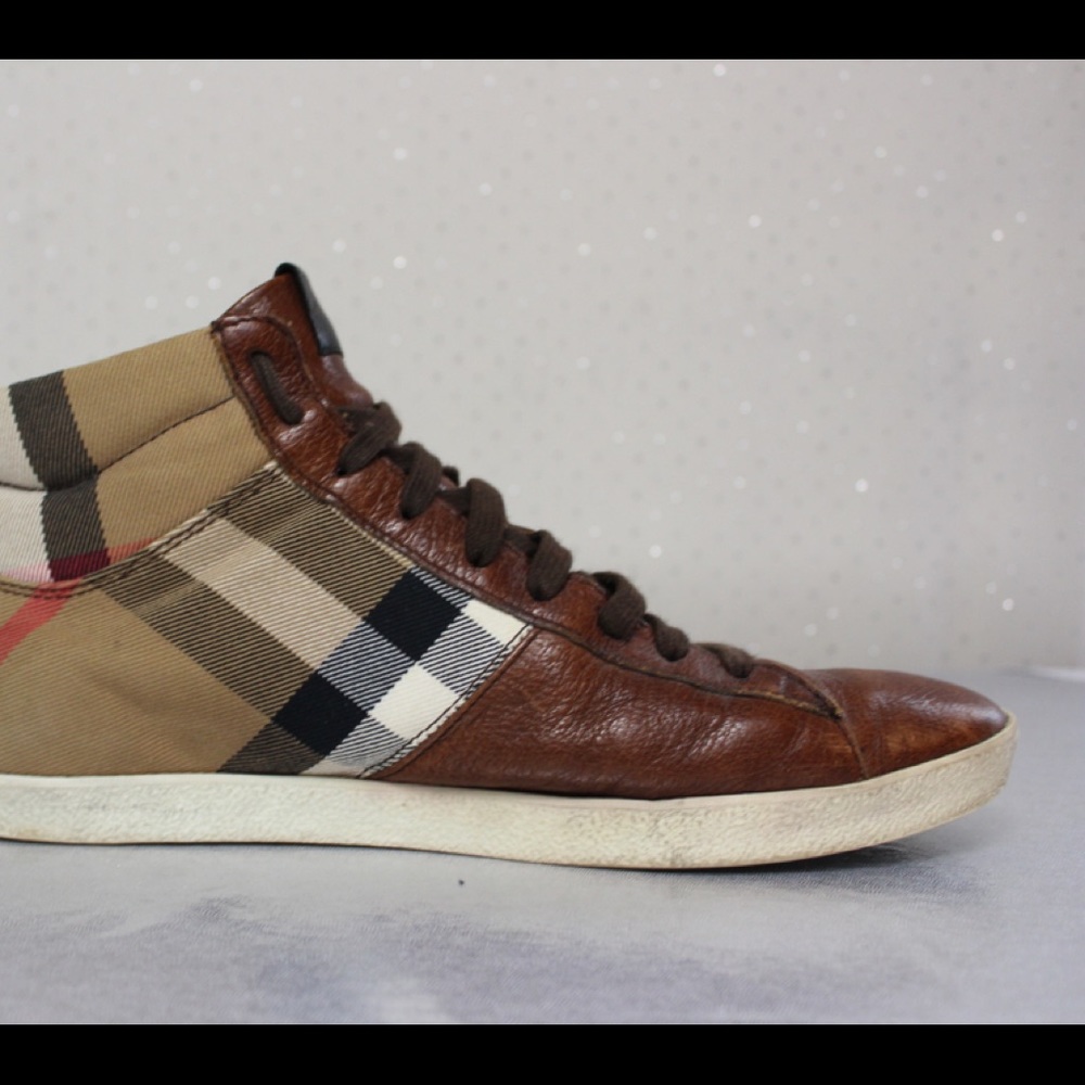 Burberry hightop vintage check sneakers - Picture 5 of 8